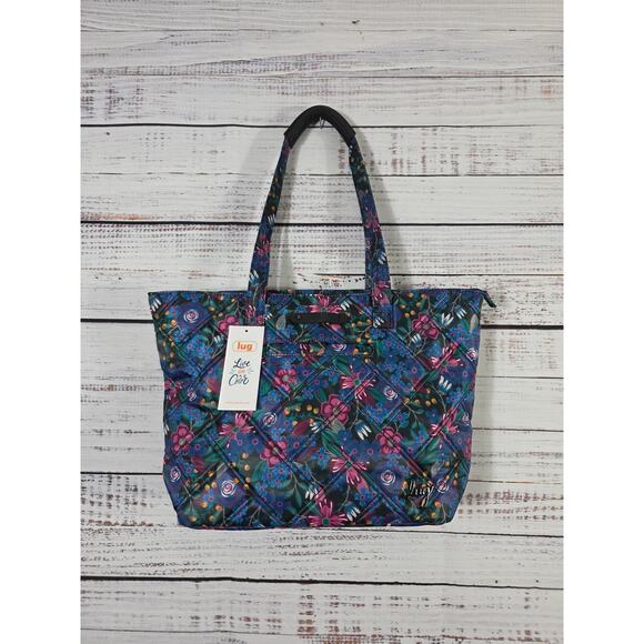 LUG RFID Skyliner Tote Bag Whimsy Black Handbag double shoulder straps - Picture 1 of 6